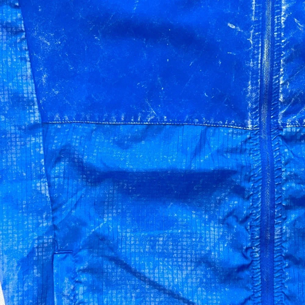 Adidas Own The Run Jacket Mens Small Blue Lightweight Hooded Running Windbreaker